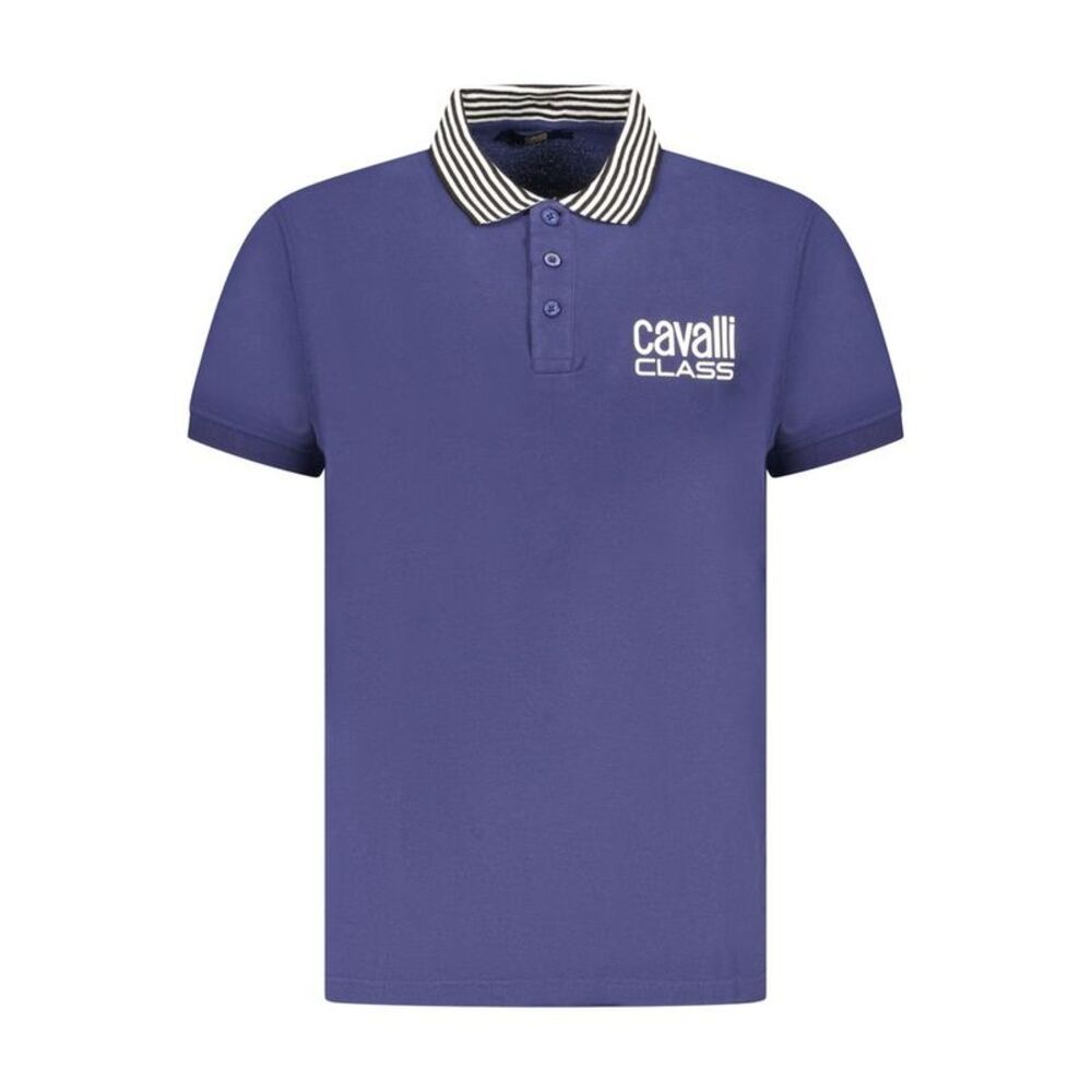 Cavalli Class Blu Cotton Men Men's Polo